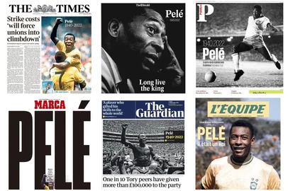 jornais, pelé, mundo, futebol