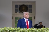 US President Donald Trump takes questions outside the West Wing of White House in Washington, DC, on May 8, 2025. (Photo by Jim WATSON / AFP)<!-- NICAID(16033023) -->