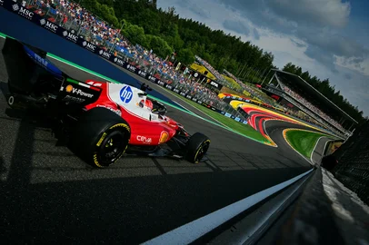 ANDREJ ISAKOVIC / AFP Ferrari's Monegasque driver Charles Leclerc takes part in the second practice session at the Spa-Francorchamps circuit, in Spa, ahead of the Formula One Belgian Grand Prix, on July 17, 2026. (Photo by Andrej ISAKOVIC / AFP)<!-- NICAID(16328975) -->