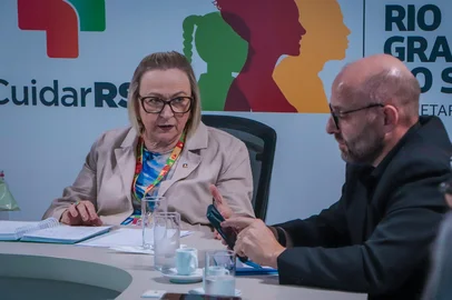 PORTO ALEGRE, RS, BRASIL - 23/04/2025 - Reunião entre Secretaria Estadual de Saúde e Secretaria Municipal da Saúde da Capital sobre serviços de média e alta complexidade<!-- NICAID(16023138) -->