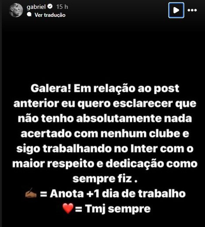 Instagram @gabriel / Reprodução
