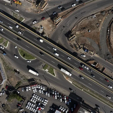 São Leopoldo, RS, Brasil - Trechos mais perigosos das rodovias federais e estaduais. Na imagem BR 116, em Charlau.<!-- NICAID(15497300) -->