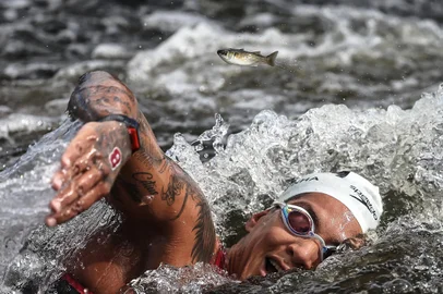 04.08.2021 - Jogos OlÃ­mpicos TÃ³quio 2020 - A atleta Ana Marcela Cunha vencedora da prova de maratonas aquÃ¡ticas Odaiba Marine Park em TÃ³quio. Foto: Jonne Roriz/COB<!-- NICAID(14853091) -->