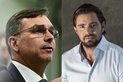 Daniel Vorcaro e Flávio Bolsonaro<!-- NICAID(16284676) -->