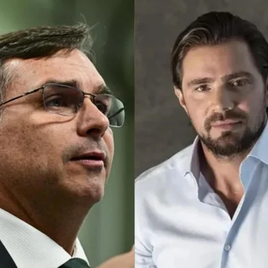Daniel Vorcaro e Flávio Bolsonaro<!-- NICAID(16284676) -->