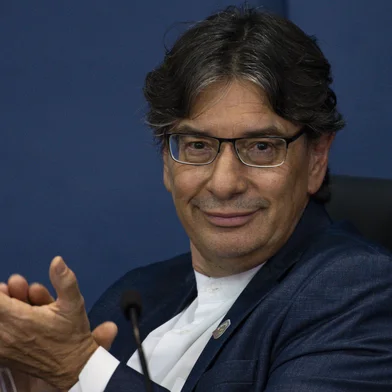 Brasília (DF), 18/08/2023 - O novo presidente do Instituto Brasileiro de Estatística (IBGE), Marcio Pochmann, durante sua cerimônia de posse. Foto: Marcelo Camargo / Agência Brasil<!-- NICAID(16220149) -->