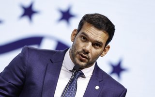 Presidente da CBF, Samir Xaud, durante anúncio do novo calendário do futebol brasileiro para 2026<!-- NICAID(16136766) -->