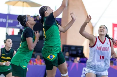 Brasil x Méxcio, basquete 3x3, Pan Jr