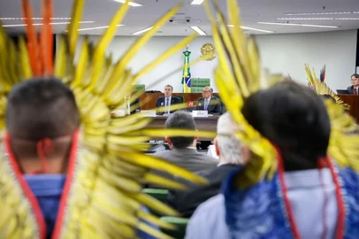 residente do STF, ministro Luís Roberto Barroso abre a primeira reunião da comissão especial de conciliação designada pelo ministro Gilmar Mendes para tratar das ações que envolvem o marco temporal para demarcação de terras indígenas.