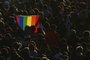 PORTO ALEGRE, RS, BRASIL - 07.07.2019 - Com trios elétricos, caminhada alusiva à Parada LGBT+ ocorre neste domingo em Porto Alegre. (Foto: Mateus Bruxel/Agência RBS)<!-- NICAID(14154593) -->