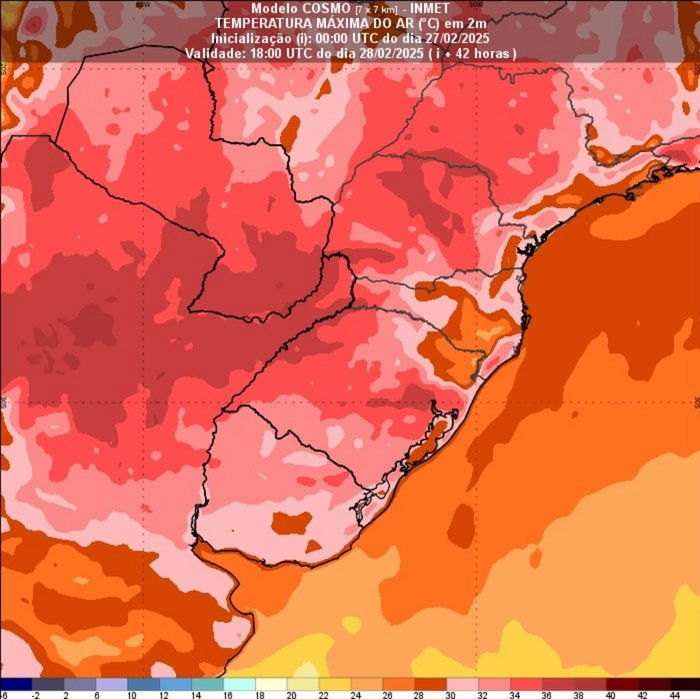Instituto Nacional de Meteorologia (Inmet) / Reprodução Instituto Nacional de Meteorologia (Inmet) / Reprodução
