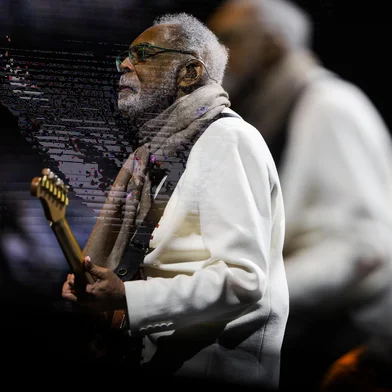 PORTO ALEGRE, RS, BRASIL, 06-09-2025: Espetáculo de Gilberto Gil durante a turnê Tempo Rei. O show realizando no Estádio Beira Rio reuniu milhares de pessoas e contou a participação especial da artista Adriana Calcanhoto. Foto: Renan Mattos / Agência RBS<!-- NICAID(16118719) -->
