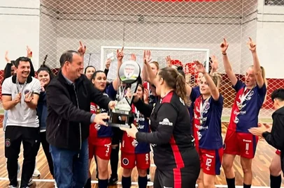 AFC Casablanca, de Bom Princípio, campeã estadual da série prata feminina em 2026.