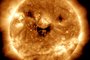 *A PEDIDO DE ROSANGELA* O Observatório dinâmico solar da NASA captura 'sorriso' no sol - Foto: @NASASun/Solar Dynamics Observatory/NASA/Twitter/Reprodução<!-- NICAID(15249655) -->