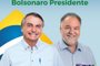 Card Carlos Búrigo e Jair Bolsonaro. Apoio de Búrigo à reeleição de Bolsonaro<!-- NICAID(15227785) -->