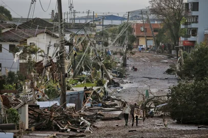 Roca Sales, RS, BRASIL, 06/09/2023-Cobertura do temporal - Roca Sales. Foto: Lauro Alves  / Agencia RBS<!-- NICAID(15532967) -->