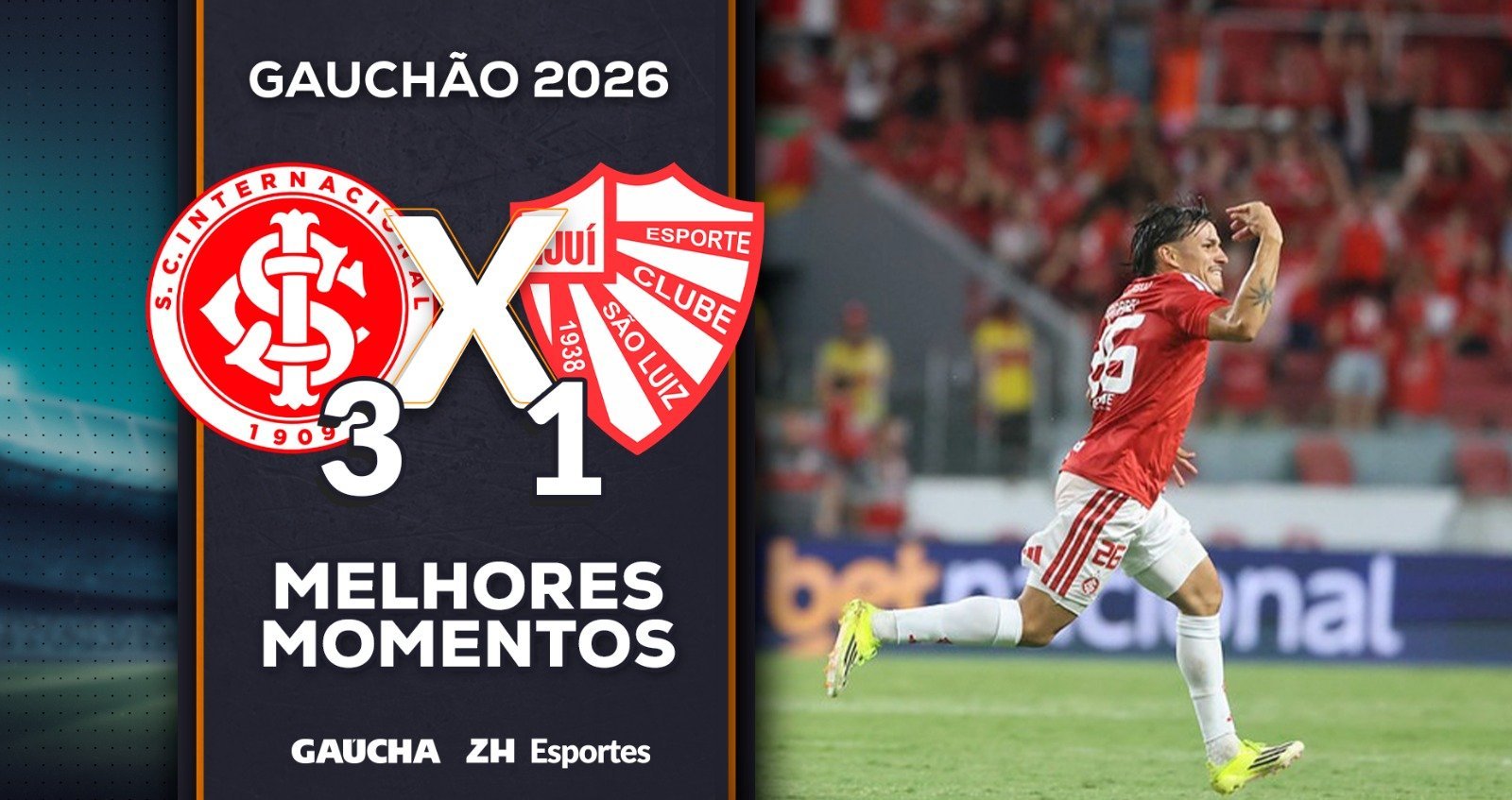 Melhores momentos: Inter 3x1 S&atilde;o Luiz