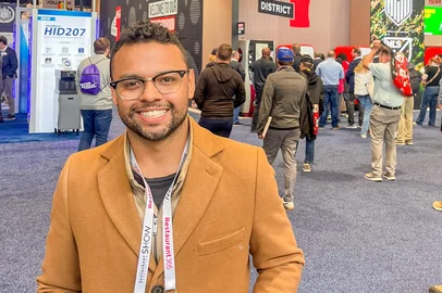 Empresário caxiense Guilherme Ferreira na NRA Show 2025 (National Restaurant Association Show). <!-- NICAID(16058204) -->