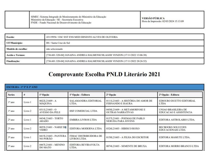 Reprodução / MEC