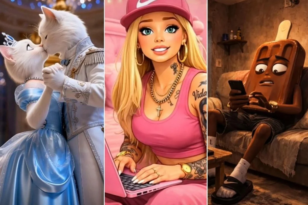 Reprodução/@oneminutehackstv / @barbiecarioca @coisasquefalam.ia / TikTok