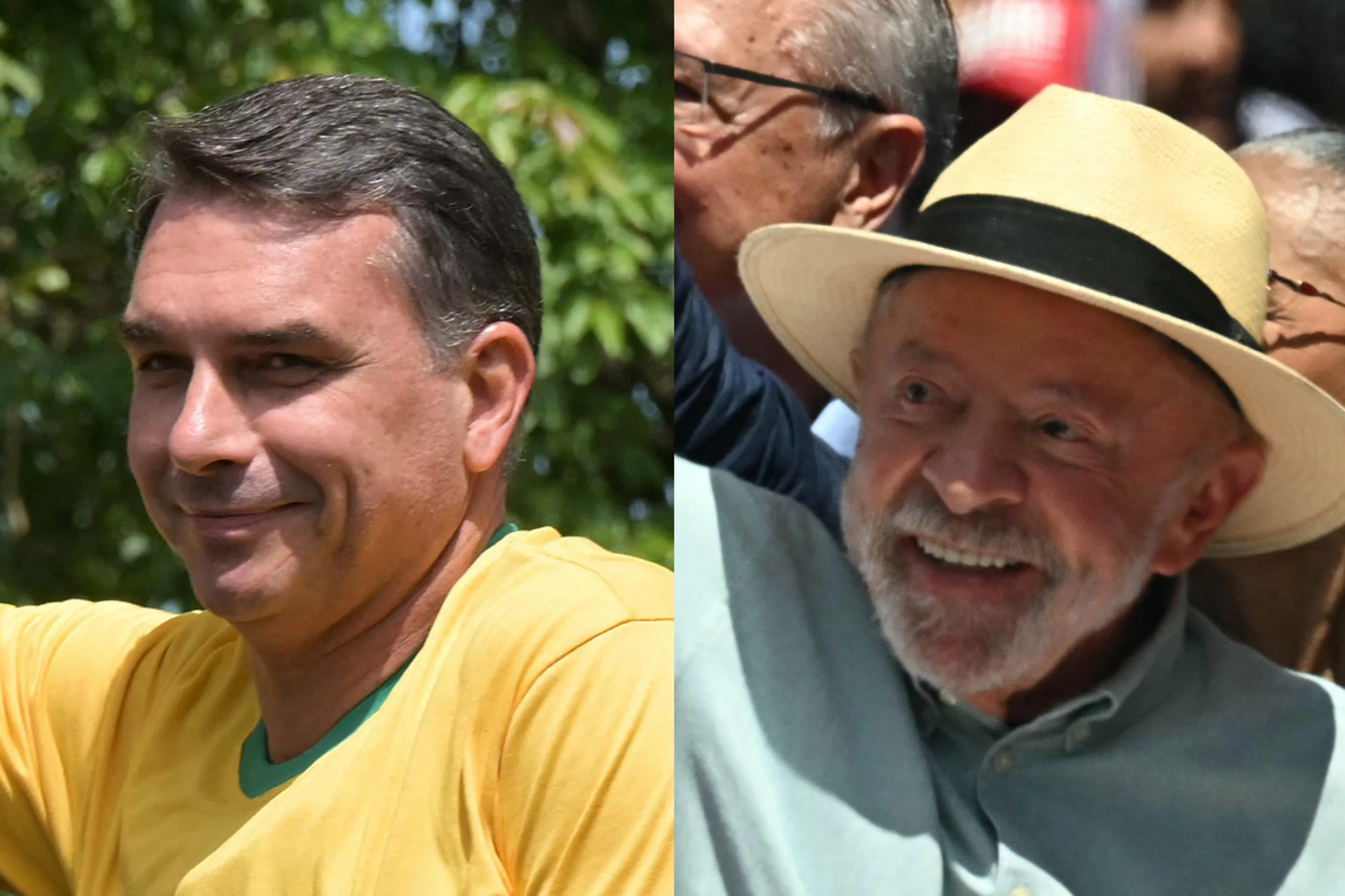 Montagem com fotos de NELSON ALMEIDA e Luis ROBAYO/-
