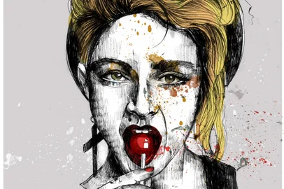 Ilustrações do livro "Mulheres do Rock", da editora caxiense Belas Letras. Na imagem, Madonna.<!-- NICAID(14729368) -->