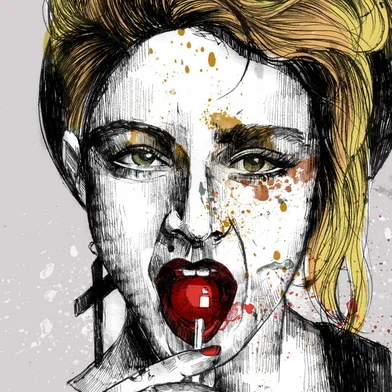 Ilustrações do livro "Mulheres do Rock", da editora caxiense Belas Letras. Na imagem, Madonna.<!-- NICAID(14729368) -->