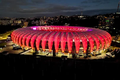 Obras do Beira-Rio vista aérea