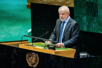 Lula discursa em COnferência de Alto Nível na ONU e diz que Israel está cometendo genocídio contra a população da Faixa de Gaza. <!-- NICAID(16130707) -->