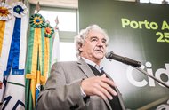 Cerimônia de posse do diretor de Gestão e Desenvolvimento do DMAE, engenheiro Marcus Vinicius Caberlon, em 2022.<!-- NICAID(15963081) -->