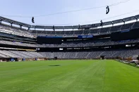 EAST RUTHERFORD, NEW JERSEY - MAY 19: A general view of the pitch ahead of the 2026 World Cup at New York New Jersey Stadium on May 19, 2026 in East Rutherford, New Jersey.   Dustin Satloff/Getty Images/AFP (Photo by Dustin Satloff / GETTY IMAGES NORTH AMERICA / Getty Images via AFP)<!-- NICAID(16305095) -->