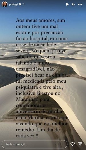 Instagram @pretagil / Reprodução