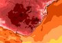 Mapas mostram regiões onde onda de calor atuará de forma mais intensa no RS