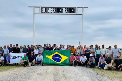 Comitiva gaúcha nos Estados Unidos busca tecnologias troca de experiências sobre genética pecuária. <!-- NICAID(15467448) -->