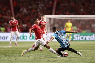 Bruno Todeschini / Agencia RBS PORTO ALEGRE, RS , BRASIL, 25-01-2026: Internacional x Grêmio, clássico GRE-NAL número 449, válido pela quinta rodada do Gauchão 2026, realizado no estádio Beira-Rio. Foto: Bruno Todeschini/Agência RBSIndexador: Bruno Todeschini<!-- NICAID(16211415) -->