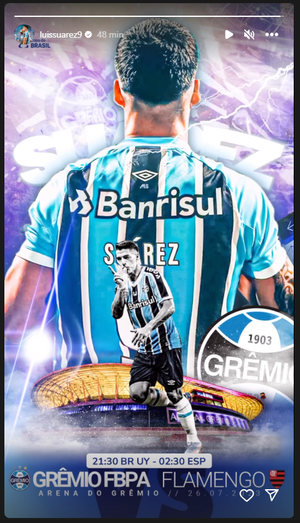 Instagram @luissuarez9 / Reprodução Instagram @luissuarez9 / Reprodução