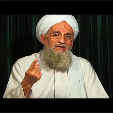 (FILES) This still image from video provided on October 26, 2012 by Site Intelligence Group shows Egyptian-born Al-Qaeda leader Ayman al-Zawahiri speaking in a video, from an undisclosed location, released by Al-Qaedas media arm, as-Sahab, and titled "Zawahiri Calls for Continuing Egyptian Revolution, Questions Morsi." Al-Zawahiri accused on August 3, 2013 the United States of "plotting" Morsi's overthrow with the Egyptian military and the country's Christian minority. The United States ordered Americans to leave Yemen "immediately" amid a worldwide alert linked to electronic intercepts from al-Zawahiri.      == RESTRICTED TO EDITORIAL USE / MANDATORY CREDIT: "AFP PHOTO / Site Intelligence Group" / NO SALES / NO MARKETING / NO ADVERTISING CAMPAIGNS / DISTRIBUTED AS A SERVICE TO CLIENTS ==<!-- NICAID(9647994) -->
