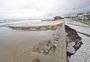 Chuva forte causa elevação do mar e estragos nas praias do Litoral Norte