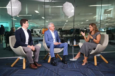 Prefeito de Recife, João Campos, e governador de Goiás, Ronaldo Caiado, participam do Diálogos do Jornal O Globo - Programação de 100 anos da Emissora. Mediação da jornalista Vera Magalhães.<!-- NICAID(16092745) -->