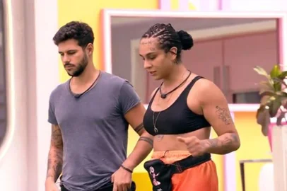 Participantes Rodrigo e Linn da Quebrada no BBB 22.<!-- NICAID(14996003) -->
