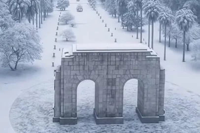 Vídeo feito por IA mostra neve em Porto Alegre<!-- NICAID(16060970) -->