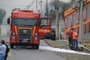 Um incêndio de grandes proporções atinge um depósito de uma indústria de Canoas, na Região Metropolitana, na tarde desta quarta-feira (6). Equipes do corpo de Bombeiros atenderam a ocorrência na Rua Aurora, bairro Marechal Rondon. Conforme informações iniciais, o local armazena materiais em papelão e plástico. Ronaldo Bernardi/Agencia RBS<!-- NICAID(15619082) -->