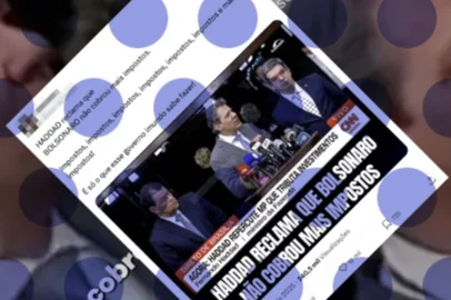Vídeos publicados nas redes sociais afirmam que o ministro da Fazenda, Fernando Haddad, teria dito que o governo do ex-presidente Jair Bolsonaro (PL) "cobrou poucos impostos", em uma suposta crítica à política tributária do governo anterior. <!-- NICAID(16147751) -->