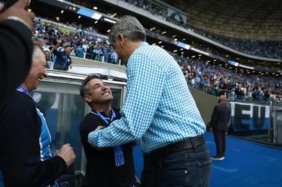 PORTO ALEGRE, RS, BRASIL, 11-10-2026: Grêmio vs Internacional, clássico GreNal nº455, pelo Campeonato Brasileiro Série A 2026. O jogo ocorre na Arena, em Porto Alegre. Foto: Jeff Botega/Grupo RBSIndexador: jeff botega<!-- NICAID(16385234) -->