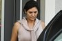 Michelle Bolsonaro, wife of former Brazilian President Jair Bolsonaro, exits their rental house at the Encore Resort at Reunion in Kissimmee, Florida, on January 11, 2023. - Nearly one in five Brazilians said they approve of Sunday's capital rampage carried out by backers of ex-president Jair Bolsonaro, according to results of a poll released Wednesday by Atlas Intelligence. (Photo by CHANDAN KHANNA / AFP)Editoria: POLLocal: KissimmeeIndexador: CHANDAN KHANNASecao: politics (general)Fonte: AFPFotógrafo: STF<!-- NICAID(15319320) -->