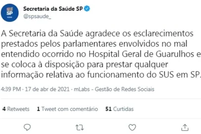 Governo de SP volta atrás e diz que deputados não invadiram hospital em Guarulhos<!-- NICAID(14760589) -->