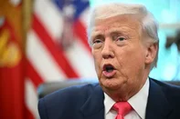 US President Donald Trump speaks after signing a presidential proclamation honoring the 90th anniversary of the Social Security Act in the Oval Office of the White House in Washington, DC on August 14, 2025. (Photo by Mandel NGAN / AFP)<!-- NICAID(16101728) -->
