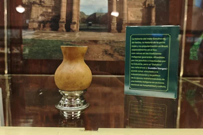 Cuia getulinho no Museo del Mate, doada pelo sommeliar de erva-mate Rafael Becker, de POA.<!-- NICAID(16224944) -->