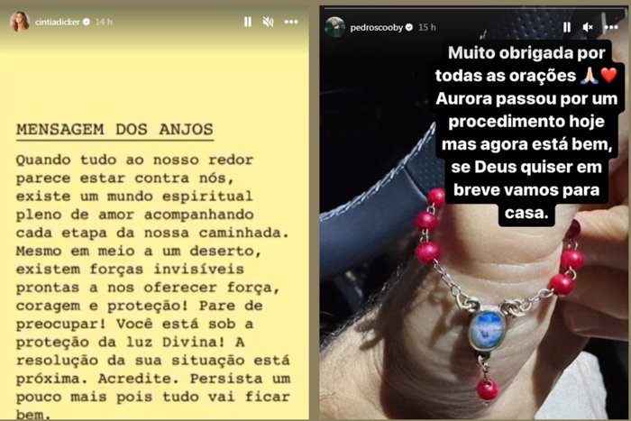 Reprodução / Instagram / @cintiadicker / @pedroscooby