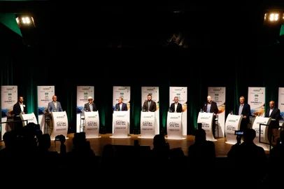21/09/2022 - PORTO ALEGRE, RS - No teatro da Amrigs acontece o debate entre os candidatos ao governo do Estado. Evento é realizado pela Rádio Guaíba. FOTO: Jonathan Heckler / Agência RBS<!-- NICAID(15212465) -->